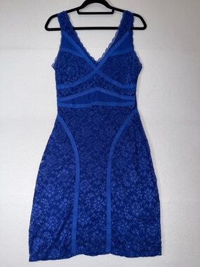Moda International Cobalt Blue Lace Slip Dress